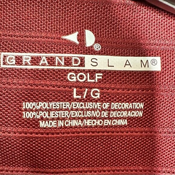 Grand Slam Gold Large men’s maroon shirt - Picture 3 of 3